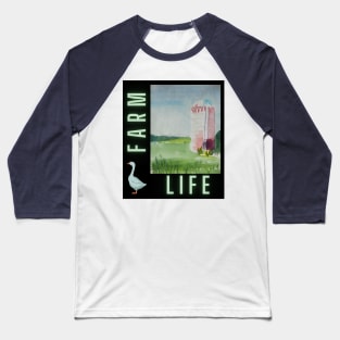 Farm Life & Silo v4 Baseball T-Shirt